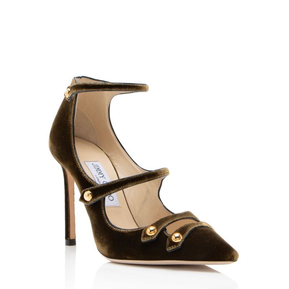 Jimmy Choo Velvet Lacey Pumps - Size 7 / 37